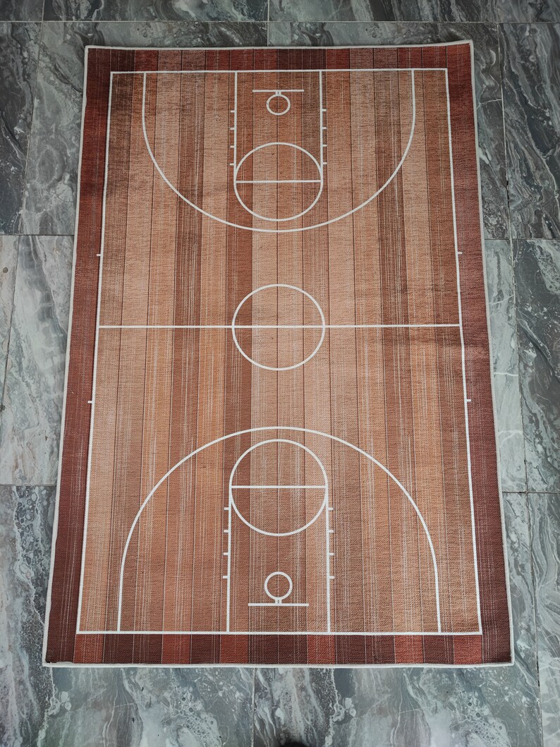 Basketball Court Rug, Court Carpet, Living Room Rug, Kids Room Play Mat, Childeren Play Carpet