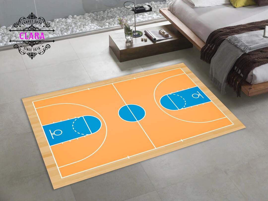 Basketball Court Rug, Court Carpet, Living Room Rug, Kids Room Play Mat
