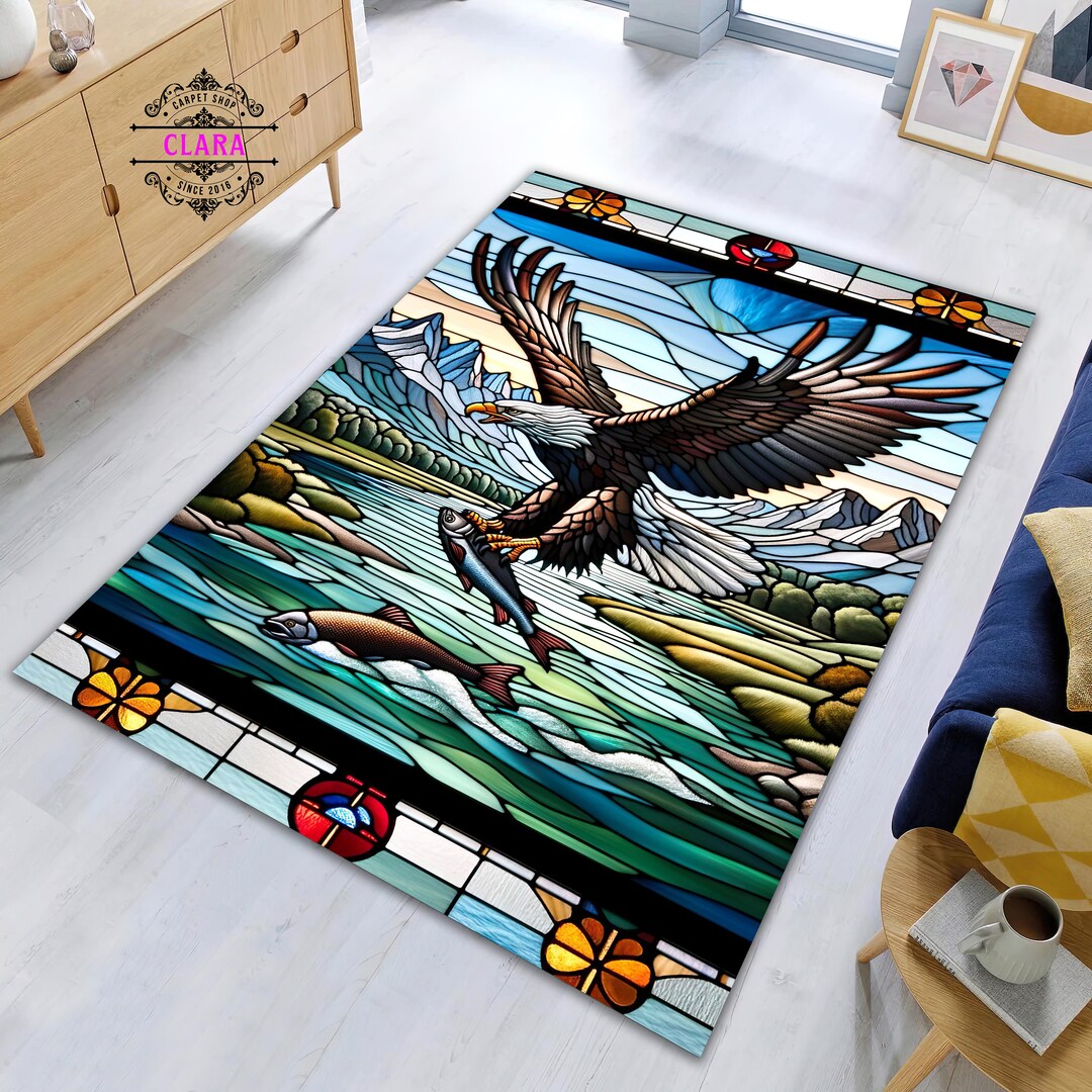 Bird Hunting Eagle Rug, Bird Rug, Fishing Carpet, Hunting Rug, View Rug ...