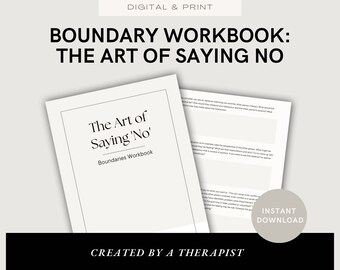 Boundaries Workbook: The Art of Saying No (Digital Download)
