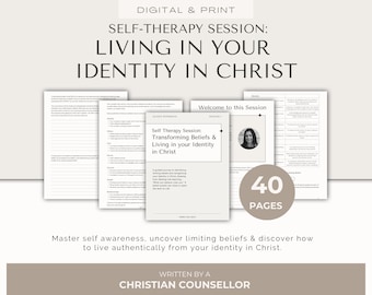 Christian Self Therapy Journal: Identity in Christ Workbook (Digital Download)