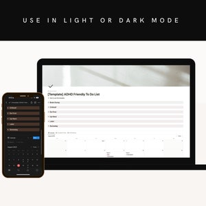 ADHD To Do List, Notion Template,
Neurodivergent Tool, Brain Dump List, AdultTask
List, Productivity Planner, Focus Planner, ADHD
Organizer, Priority Tracker, Minimal To Do,  Notion
Life Planner, Due Tracker, Productivity Tool