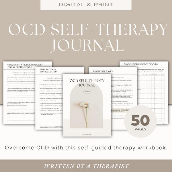 Digital OCD Self Therapy Journal: Worksheets for Mental Health, Wellbeing, and Emotional Wellness