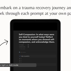 Trauma Recovery Journal Notion Template: Self-reflection Prompts (digital Workbook) - Etsy