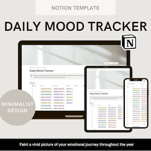 Begripsjabloon Stemmingstracker | Stemmingsdagboek | Minimalistisch ontwerp | Geestelijke gezondheid en welzijn | Emotioneel welzijn | Digitale stemmingsgrafiek