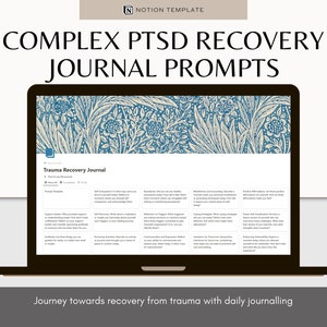 Trauma Recovery Journal Notion Template | 60+ Self Reflection Prompts | Complex PTSD Healing (CPTSD | PTSD) | Self Therapy Digital Workbook