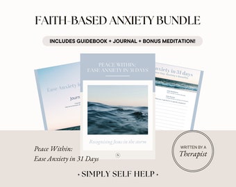 Christian Anxiety Journal & Guidebook: Faith-Based Stress Relief (Digital Download)