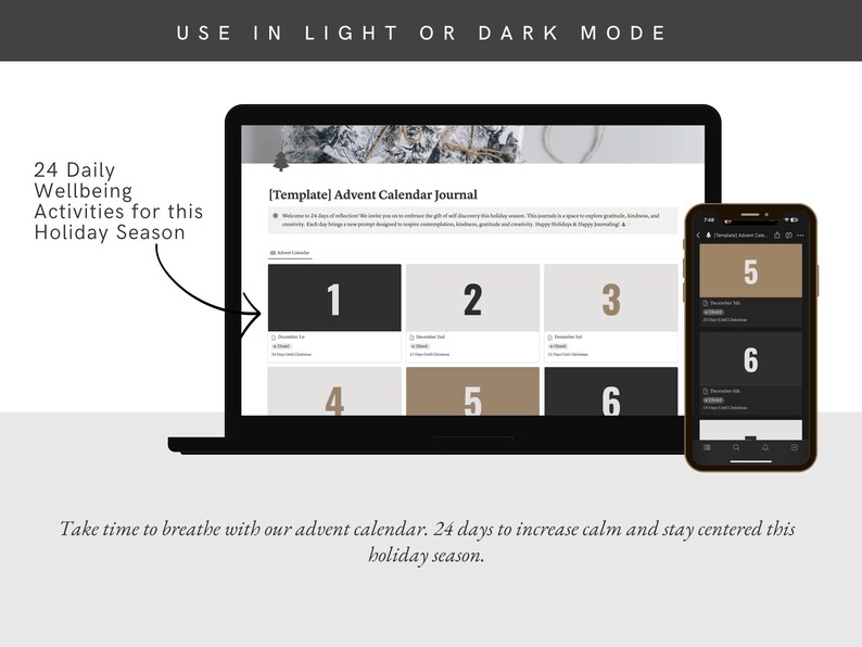 Notion Wellbeing Advent Calendar Christmas Countdown Etsy