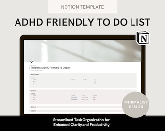 ADHD To Do List | Notion Productivity Template for Neurodivergent Minds | Dig | Brain Dump Tool | Adult ADHD Organizer | Instant Download
