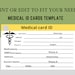 Printable Emergency and Medical Information Cards. Medical Alert ID ...
