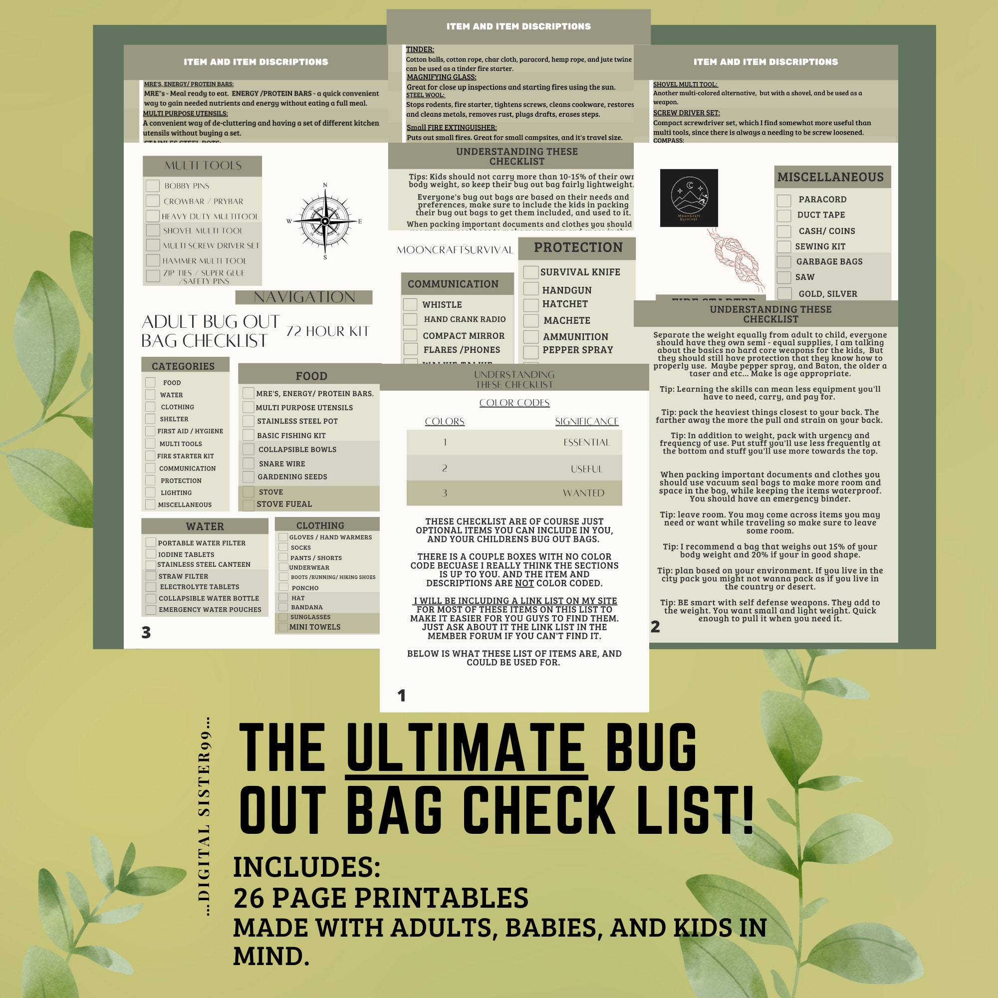 Emergency Preparedness Checklist, Emergency Supply List, Bug Out Bag