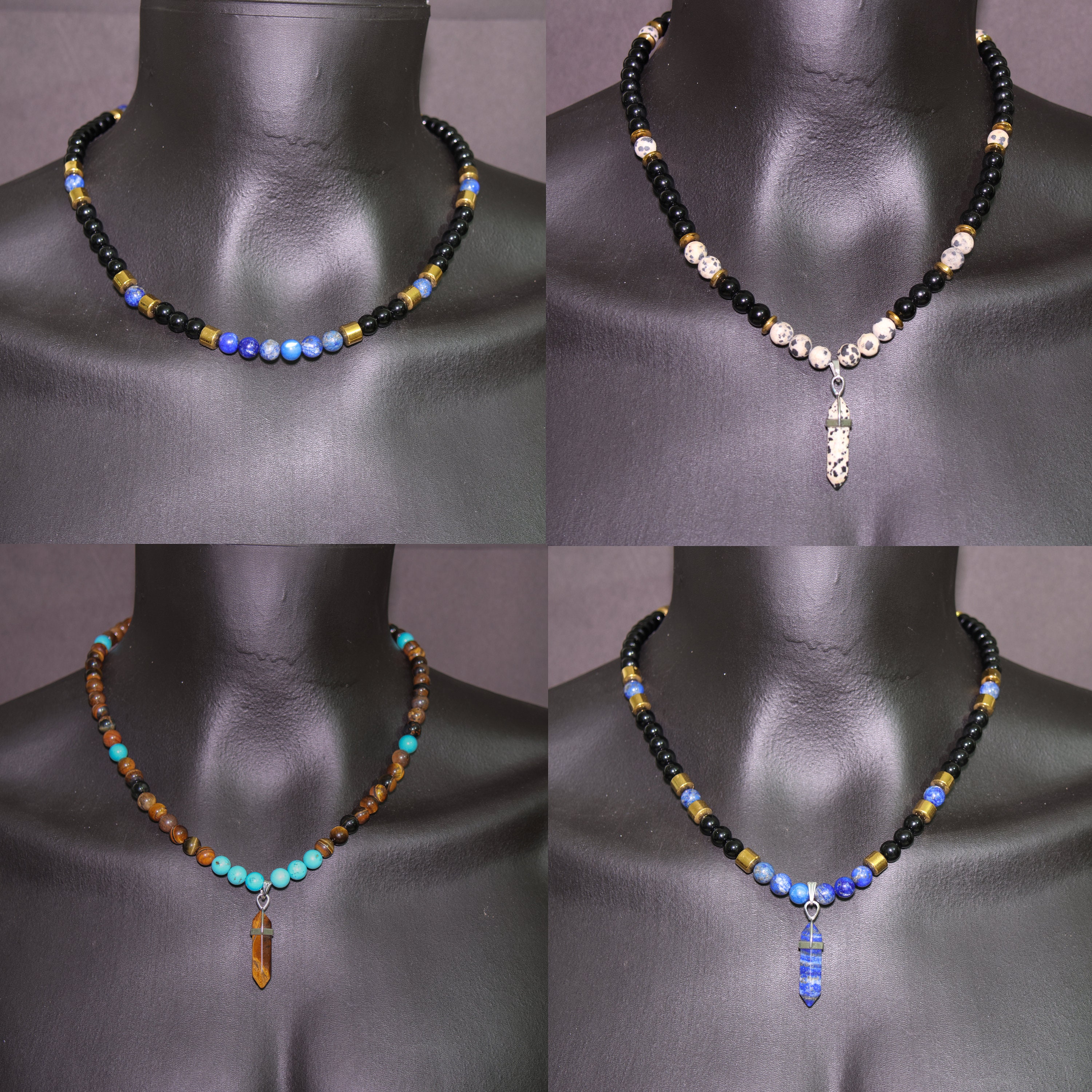 Collana Uomo In Perline Di Legno Con Braccialetto - Set 2 Pezzi Colorati, Gioielli Bohemien Per Surfisti E Stile Casual - Foto 7