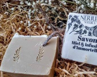 Savon naturel miel et infusion d'immortelles