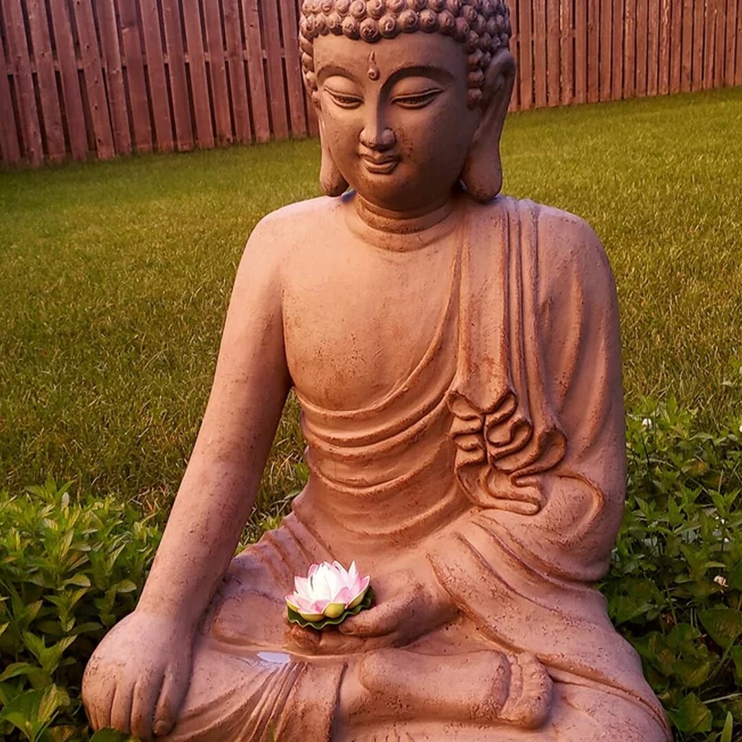 Buddhas Weather Resistant Stone Garden Statue Buddha Statue - Etsy