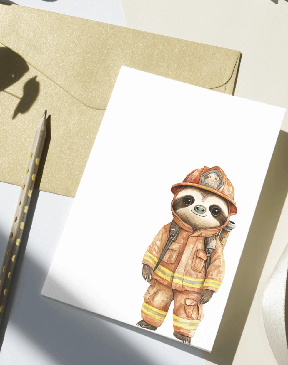 12 Firefighter Animals | Watercolor PNG Clipart | Print of Lion, Bear ...