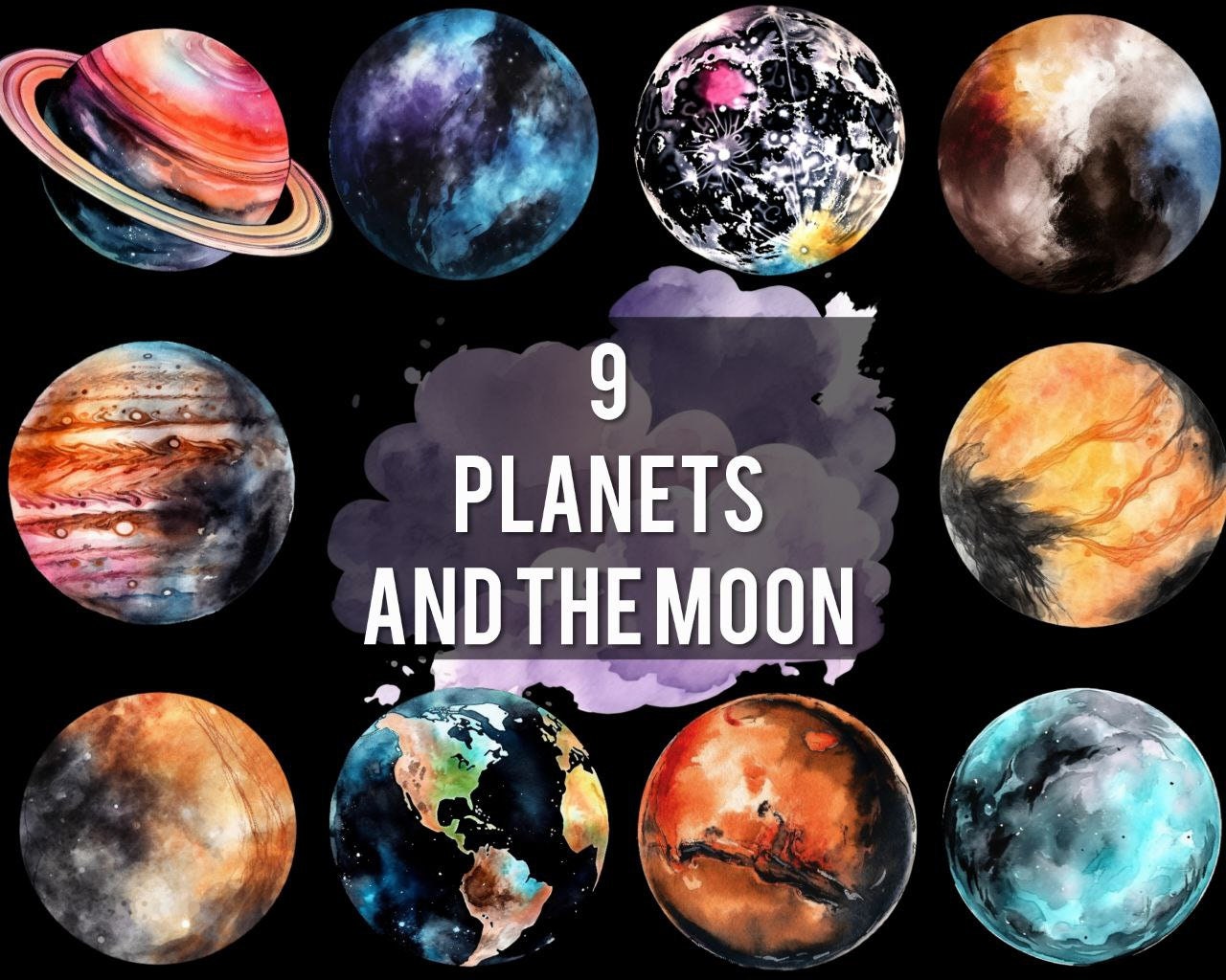 DIGITAL DOWNLOAD Solar System DIY Perler Bead Patterns Sun, Mercury, Venus,  Earth, Mars, Jupiter Saturn Craft 