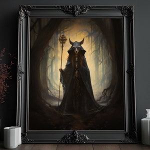 Forest Witch Art Print: Victorian Gothic Home Decor (Digital Download)