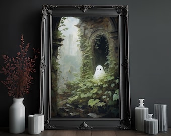 Lámina artística de fantasmas botánicos: decoración de pared gótica victoriana (descarga digital)