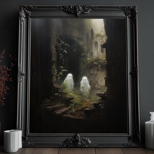 Botanical Ghosts Art Print: wiktoriańsko-gotycki wystrój na Halloween (pobranie cyfrowe)