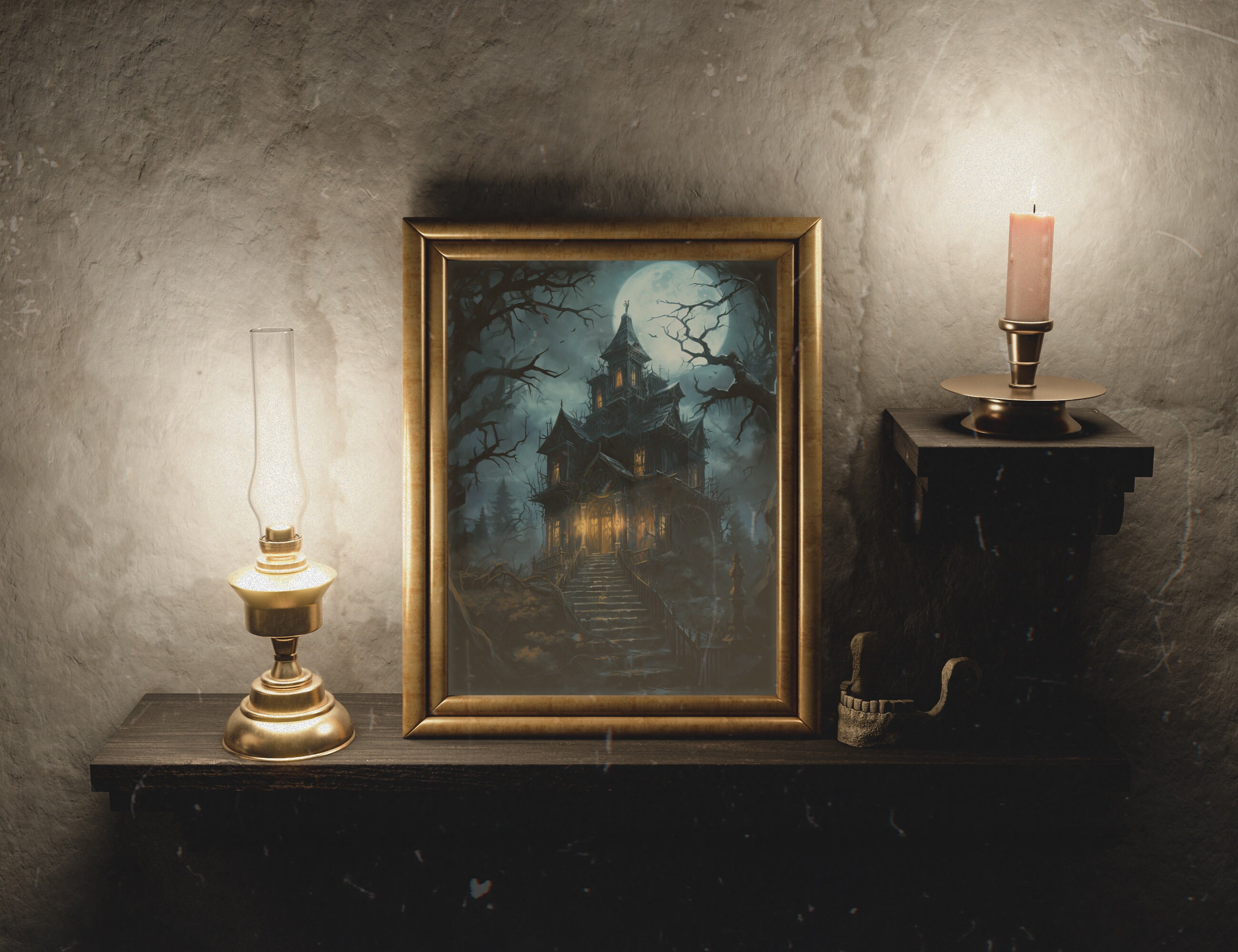 Witch House Painting Victorian Gothic Mystic Art Creepy - Etsy