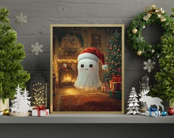 Christmas Tree Ghost Print: Holiday Wall Art (Digital Download)