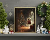 Vintage Christmas Ghost Print: Cottagecore Holiday Decor (Digital Download)