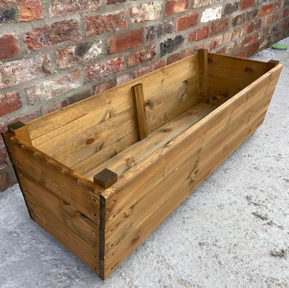 Extra Large Wooden Garden Planter Outdoor Flower Jumbo Pots Veg