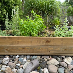 Wooden Planters Balcony Flower Plant Containers Pots Kitchen Garden Herb Tubs Window Boxes Tan Brown 5 Sizes Available Fully Assembled