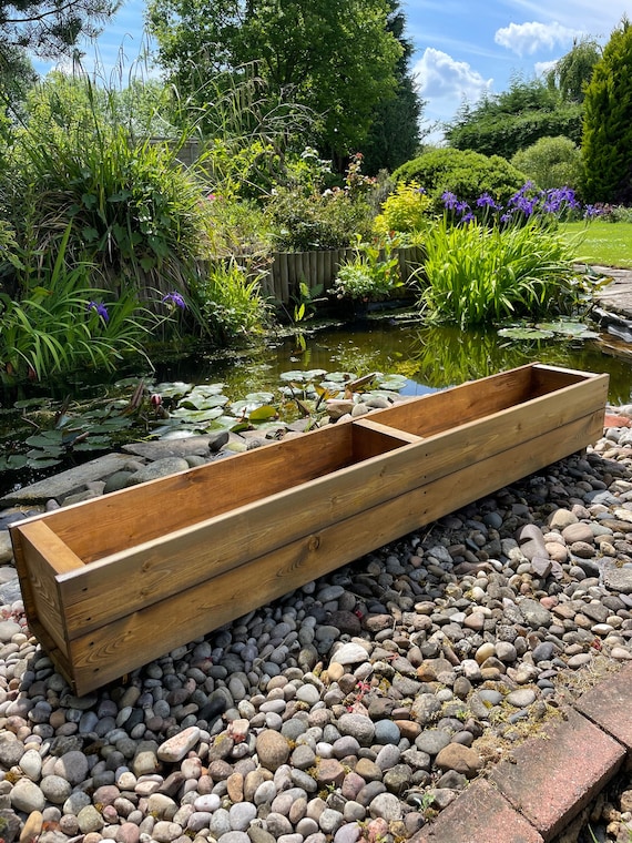 Wooden Planters Outdoor Flower Container Pots Veg Boxes Plant Shrub Tan  Brown 4 Sizes Available Fully Assembled - Etsy