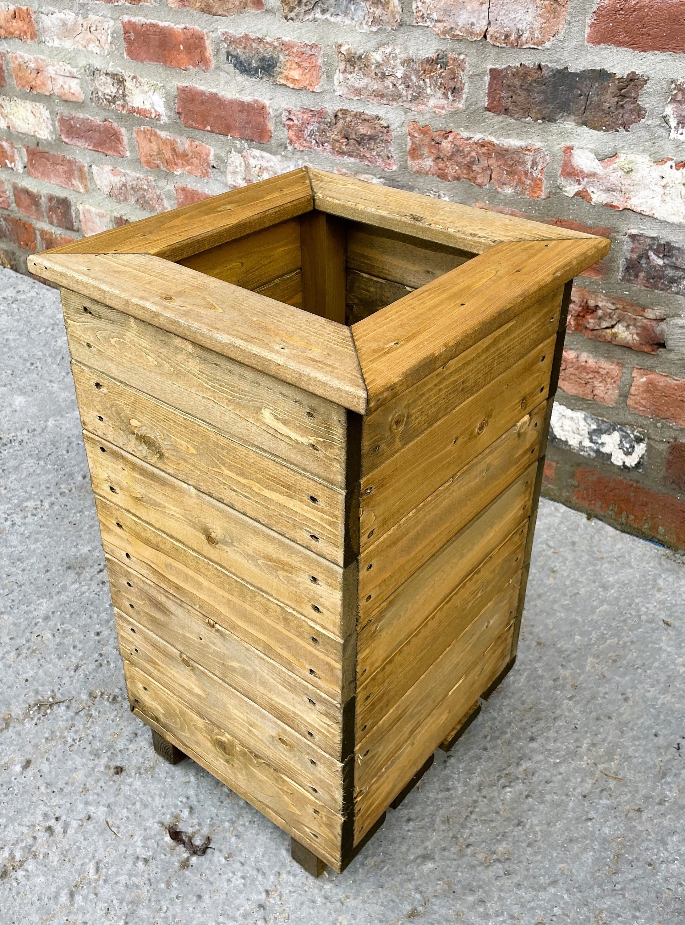Tall Wooden Planter Square Plant Flower Patio Pot Boxes Deep High