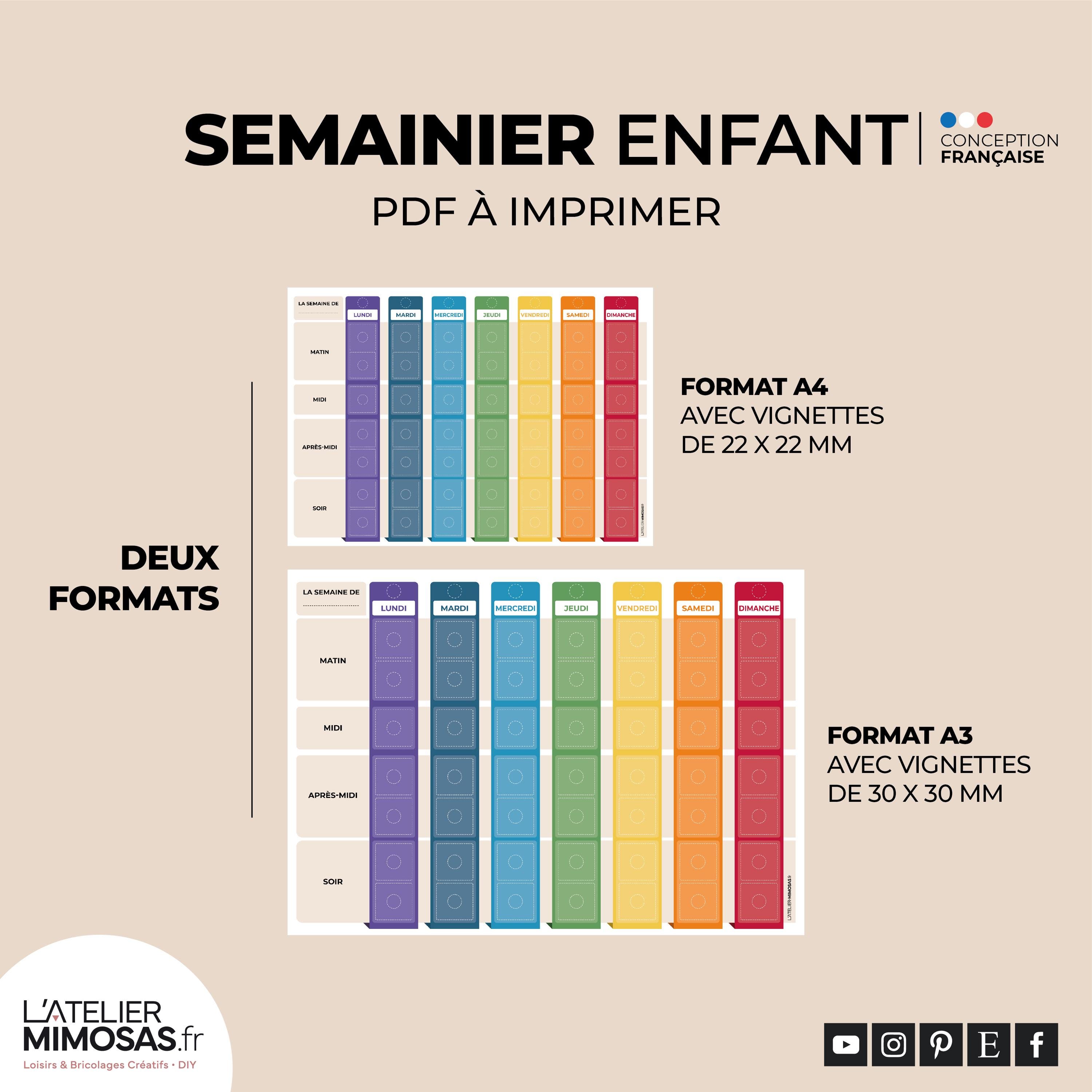 Semainier enfant à imprimer - - Agenda de la semaine Montessori - Etsy ...