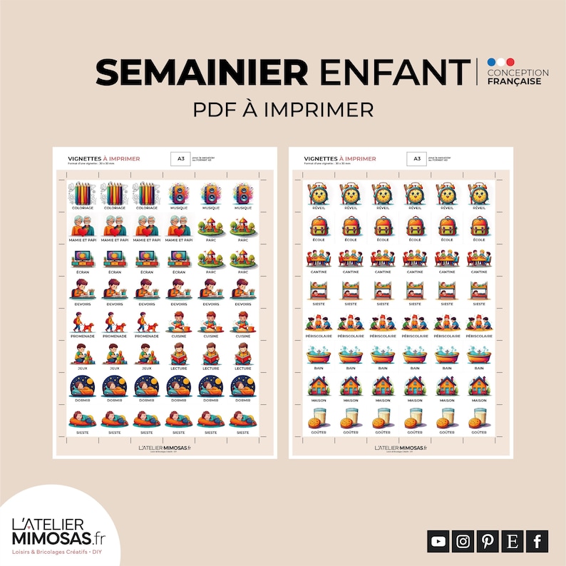 Semainier enfant à imprimer - - Agenda de la semaine Montessori - Etsy ...