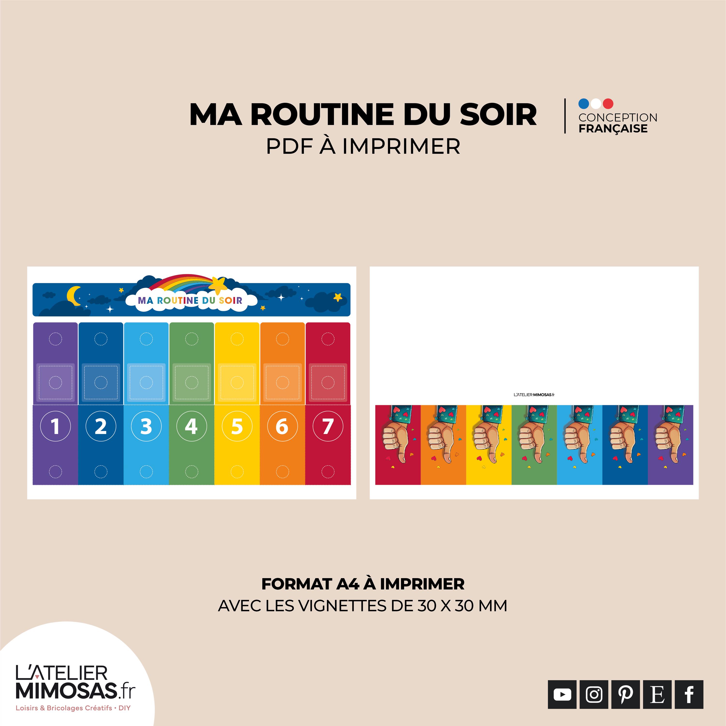 Routine du soir à Imprimer pour les Enfants en Français - Routine du ...