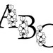 Letter A to Z With Flowers Png, Jpg, Digital, Clipart Bundle, Flower ...