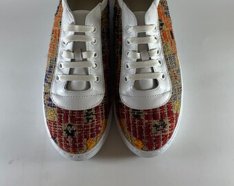 EU 37-US 6.5 Kilim Sneakers,Kilim Shoes,Handmade Kilim Shoes,Handmade Sneakers,Womans's Shoes,Unique Sneakers,Women's Kilim Sneakers