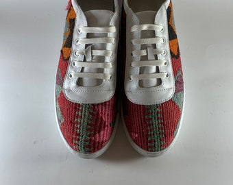 EU 40-US 9 Kilim Sneakers,Kilim Shoes,Sneakers for Women,Handmade Kilim Shoes,Handmade Sneakers,Womans's Shoes,Women's Kilim Sneakers