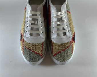 EU 38-US 7.5 Kilim Sneakers,Kilim Shoes,Handmade Kilim Shoes,Handmade Sneakers,Womans's Shoes,Unique Sneakers,Women's Kilim Sneakers