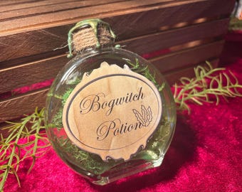 Poción de bruja del pantano: accesorio de DnD, exhibición para TTRPG, botella decorada