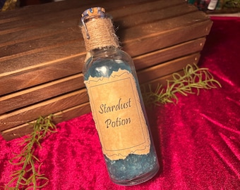 Poción de polvo de estrellas: accesorio de DnD, exhibición para TTRPG, botella decorada