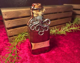 Kraken Ink - Accesorio de DnD, expositor para TTRPG, botella decorada