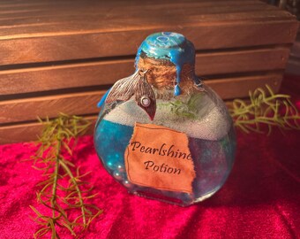 Poción de brillo perlado: accesorio de DnD, exhibición para TTRPG, botella decorada