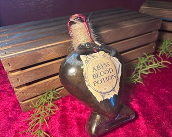 Poción de sangre del abismo: accesorio de DnD, exhibición para TTRPG, botella decorada