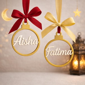 Personalised Name Ornament • Custom Ramadan Decoration • 3D Printed Islamic Decor • Personalised Gift • Eid Keepsake