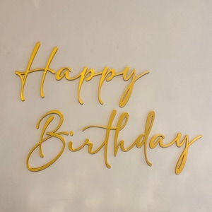 Benutzerdefinierte 3D gedruckte alles Gute zum Geburtstag Wandkunst | Personalisierte Geburtstagsdekoration | Elegantes Wohnkultur & Geschenk