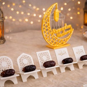 Ramadan Date Stand – 3D-Printed Islamic Table Décor – Custom Eid & Celebration Centerpiece image 1