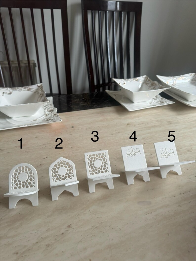 Ramadan Date Stand – 3D-Printed Islamic Table Décor – Elegant Eid, Wedding & Celebration Centerpiece – Customizable Design