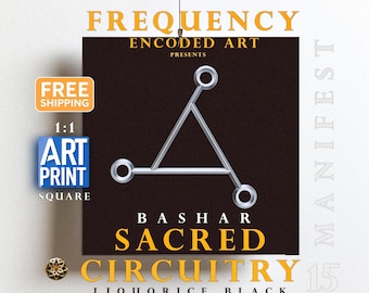 Manifest 15 | Sacred Circuits Wall Art Print, Custom Spiritual Artwork Gift, Sacred Geometry Print, Meditation Room Art, Bashar