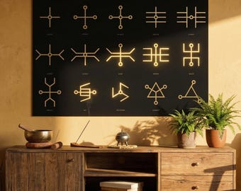 Bashar Sacred Circuitry Gold Foil Print: Spiritual Metaphysical Art