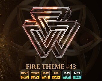 Fire Theme #43 - Animated Sacred Geometry Symbol - Digital Art