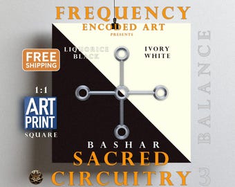Sacred Circuitry Art Print | Balance Glyph, Spiritual Wall Art